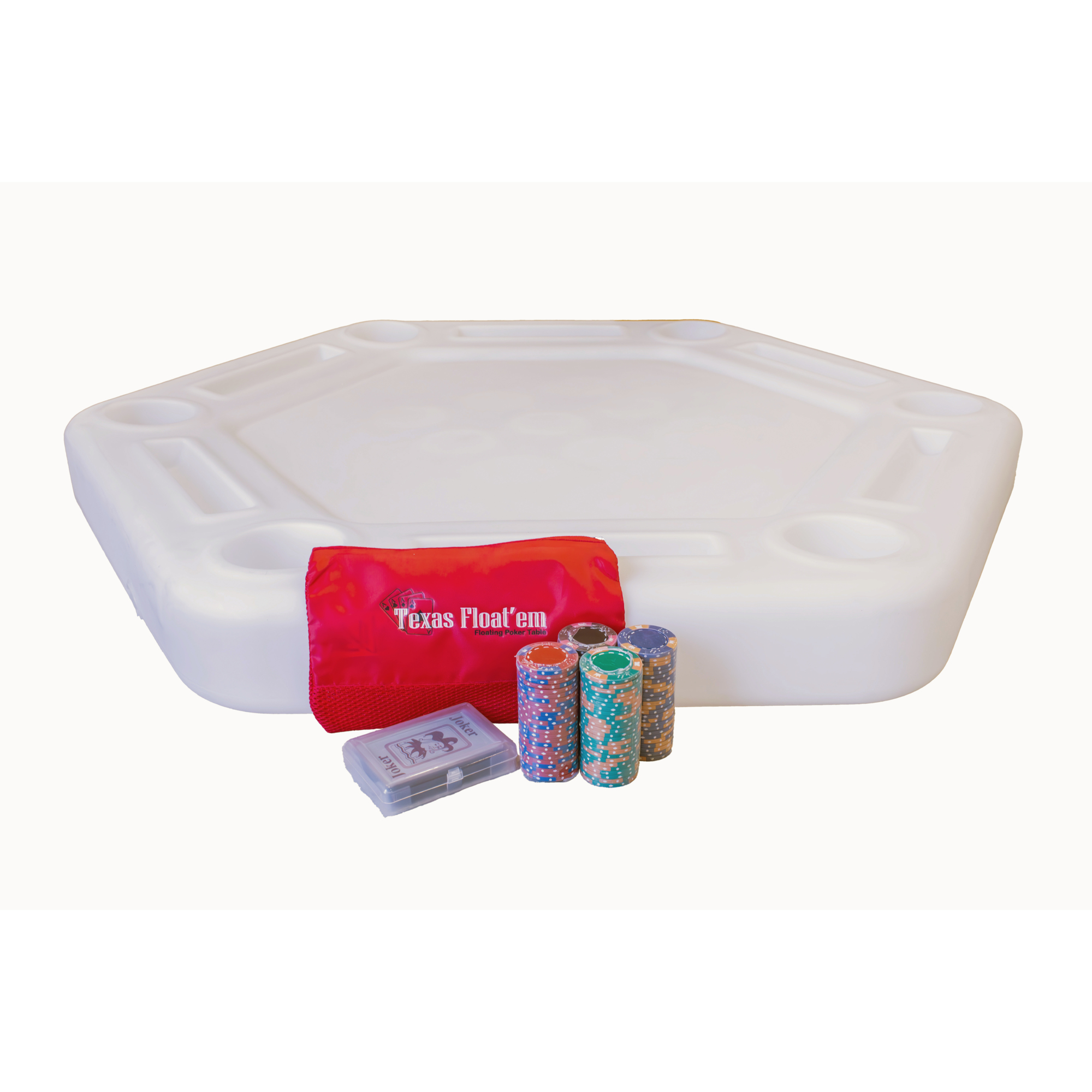 Good Ideas Texas Float'em Pool Card and Game Table — Includes Waterproof Cards and Poker Chips, Model# 45900